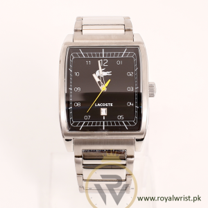 Lacoste Men’s Quartz Silver Stainless Steel Black Dial 37mm Watch 2010559
