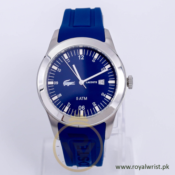 Lacoste Men’s Quartz Blue Silicone Strap Blue Dial 42mm Watch 2010672