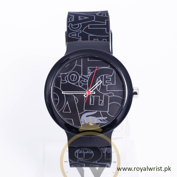Lacoste Kids Quartz Black Silicone Strap Black Dial 40mm Watch 2020067