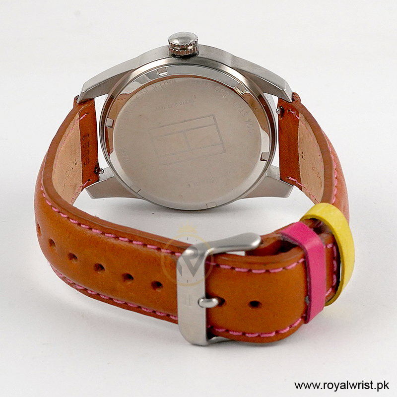Tommy Hilfiger Women’s Quartz Brown Leather Strap Black Dial 42mm Watch 1781326 - Image 4