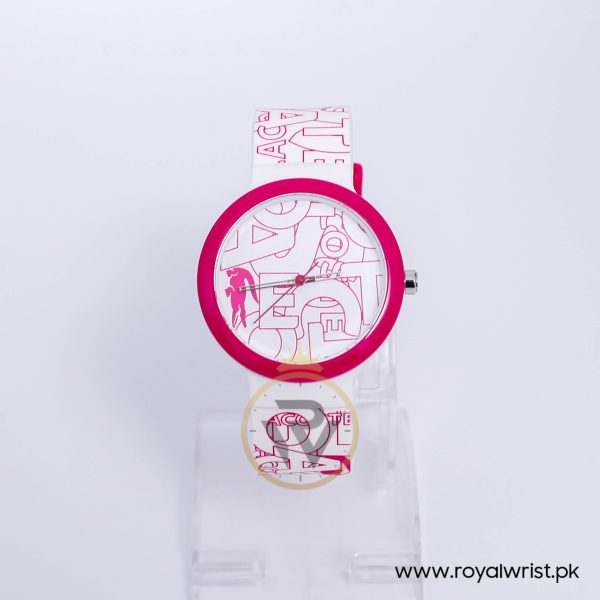 Lacoste Kids Quartz Pink White Silicone Strap Pink White Dial 40mm Watch 2020065