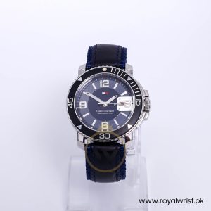 Tommy Hilfiger Men’s Quartz Blue & Black Nylone Strap Blue Dial 43mm Watch TH701140768/2