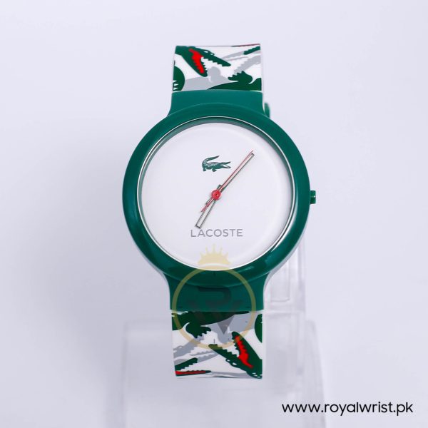 Lacoste Kids Quartz Green White Silicone Strap White Dial 40mm Watch 2020060