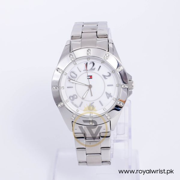 Tommy Hilfiger Women’s Quartz Silver Stainless Steel Mother Of Pearl Dial 40mm Watch 1781027