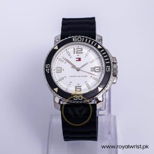 Tommy Hilfiger Men’s Quartz Black Silicone Strap Black Dial 43mm Watch 1790821