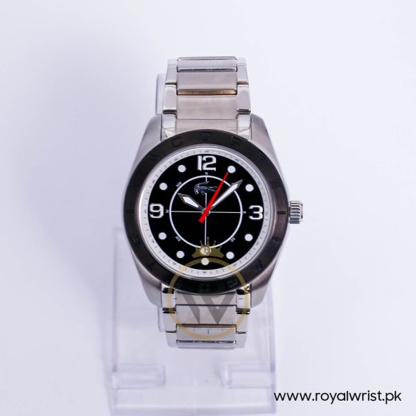Lacoste Men’s Quartz Silver Stainless Steel Black Dial 45mm Watch 2010574