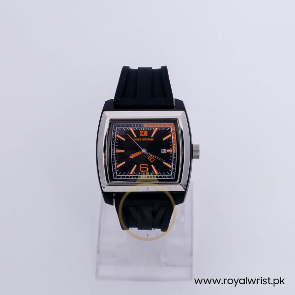 Hugo Boss Men’s Quartz Black Silicone Strap Black Dial 44mm Watch 1512601