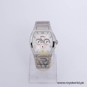 Hugo Boss Men’s Quartz Silver Stainless Steel Silver White Dial 40mm Watch 1512491
