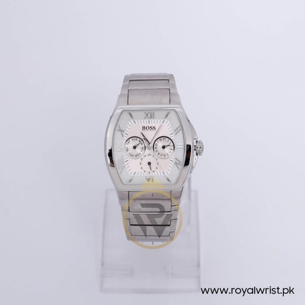 Hugo Boss Men’s Quartz Silver Stainless Steel Silver White Dial 40mm Watch 1512491