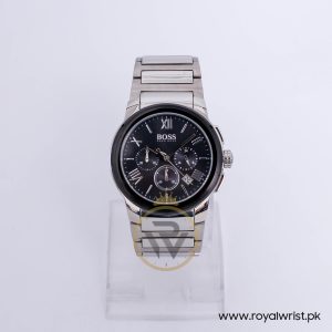 Hugo Boss Men’s Quartz Silver Stainless Steel Black Dial 42mm Watch 1512488