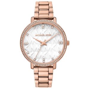 Michael Kors Women’s Quartz Rose Gold Stainless Steel White Dial 39mm Watch MK4594