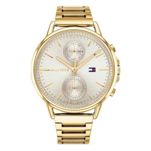 Tommy Hilfiger Women’s Quartz Gold Stainless Steel Silver Dial 40mm Watch 1781916