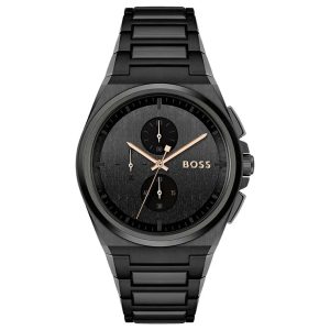 Hugo Boss Men’s Quartz Black Stainless Steel Black Dial 45mm Watch 1514068