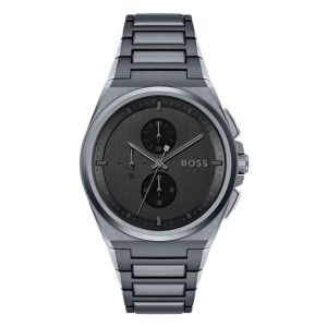 Hugo Boss Men’s Quartz Grey Stainless Steel Grey Dial 44mm Watch 1513996