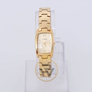 Lorus Women’s Quartz Gold Stainless Steel Gold Dial 20mm Watch RRS68PX9