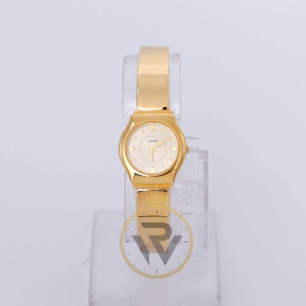 Lorus Women’s Quartz Gold Stainless Steel Gold Dial 24mm Watch RRS50CX
