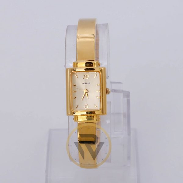 Lorus Women’s Quartz Gold Stainless Steel Gold Dial 19mm Watch RRS38CX