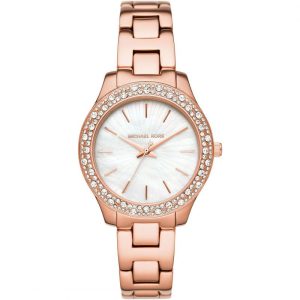 Michael Kors Women’s Quartz Rose Gold Stainless Steel White Dial 36mm Watch MK4557