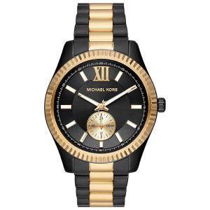 Michael Kors Unisex Quartz Two-tone Stainless Steel Black Dial 45mm Watch MK8948