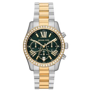 Michael Kors Women’s Quartz Two-tone Stainless Steel Green Dial 38mm Watch MK7303