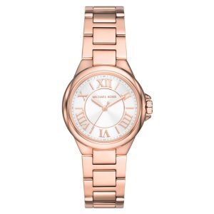 Michael Kors Women’s Quartz Rose Gold Stainless Steel White Dial 33mm Watch MK7256