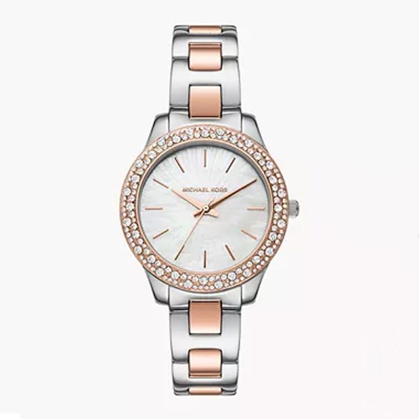 Michael Kors Women’s Quartz Two-tone Stainless Steel Mother Of Pearl Dial 36mm Watch MK1048