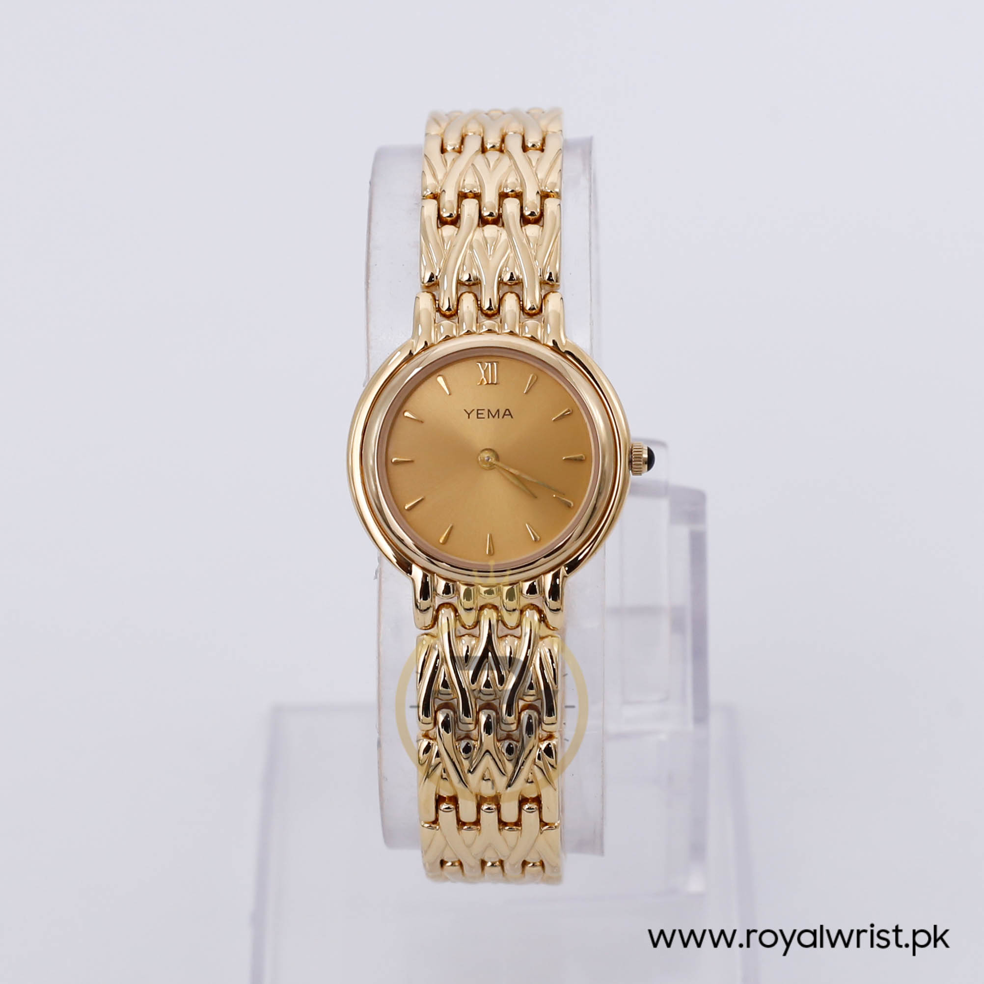 Gold watch outlet with crystals