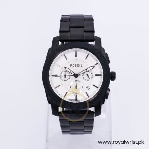 Fossil Men’s Quartz Black Stainless Steel White Dial 45mm Watch FS4616/1
