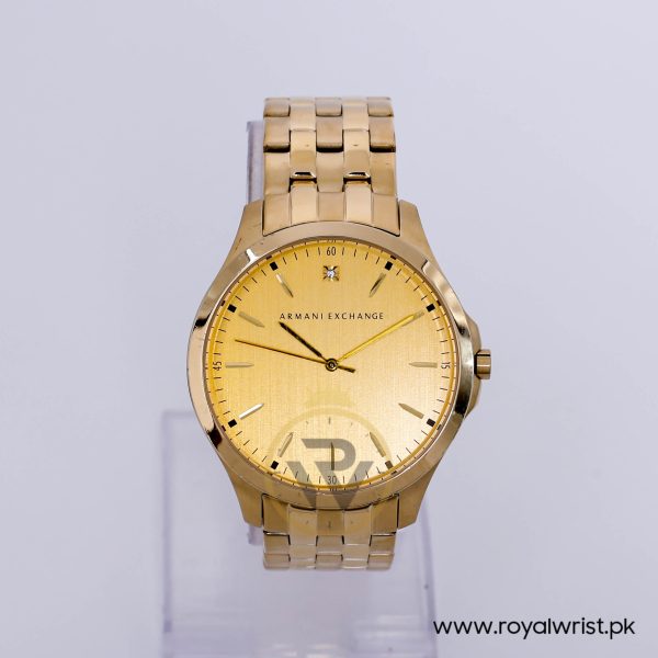 Armani Exchange Men’s Quartz Gold Stainless Steel Gold Dial 46mm Watch AX2147/3