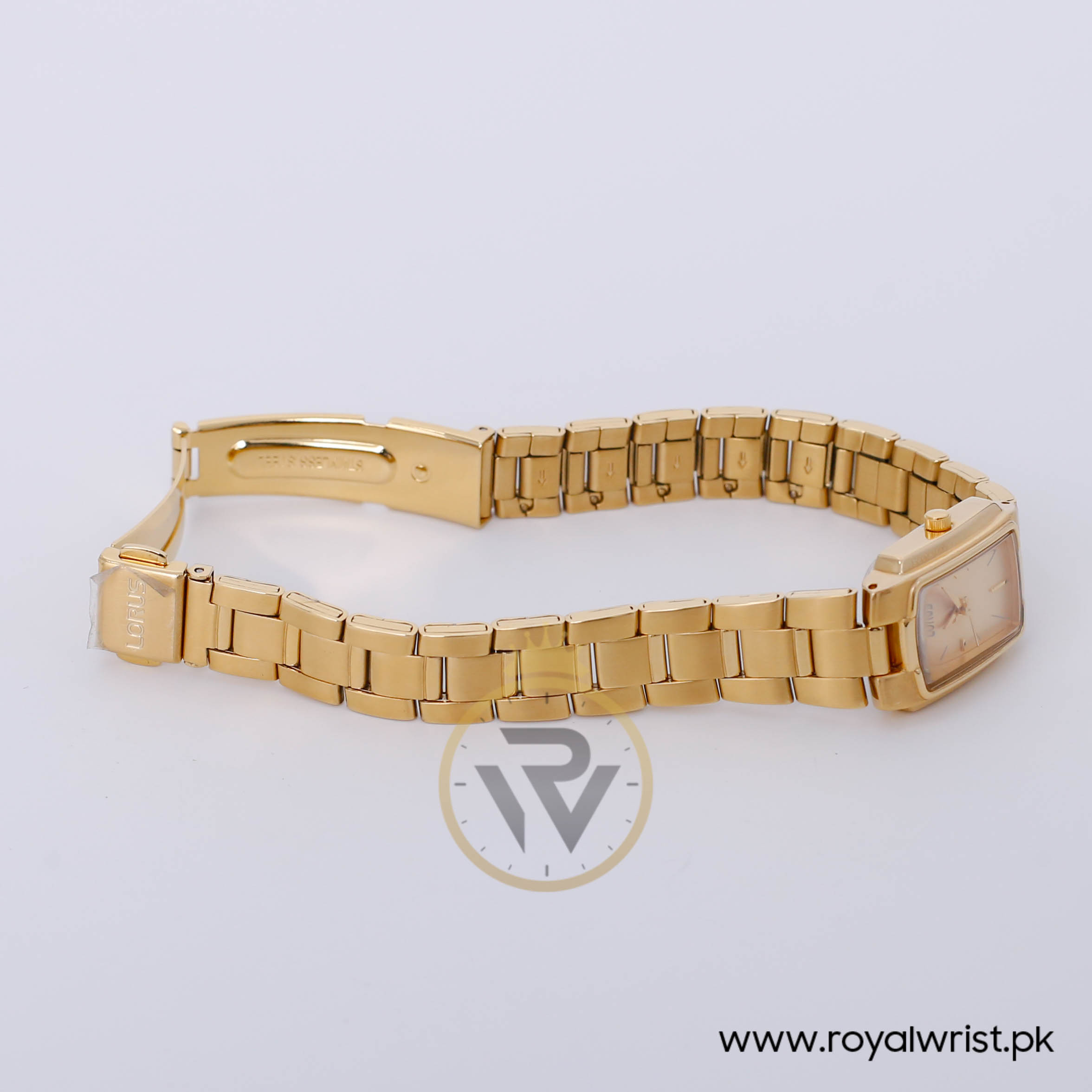Luxury Golden Quartz Watch Analog Stainless Steel Wrist - Temu