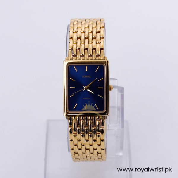 Lorus Women’s Quartz Gold Stainless Steel Blue Dial 24mm Watch RRS52AX