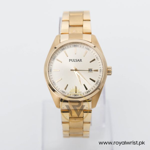 Pulsar Men’s Quartz Gold Stainless Steel Champagne Dial 40mm Watch PH9102X9