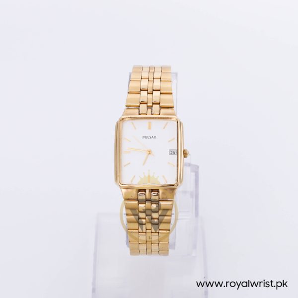 Pulsar Women’s Quartz Gold Stainless Steel White Dial 28mm Watch PXD590X