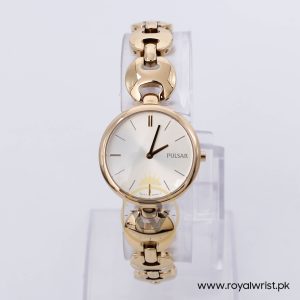 Pulsar Women’s Quartz Gold Stainless Steel Champagne Dial 29mm Watch PM2266X1