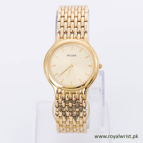 Pulsar Women’s Quartz Gold Stainless Steel Gold Dial 32mm Watch PTC062X