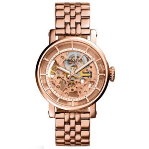 Fossil Women’s Automatic Stainless Steel Rose Gold Dial 38mm Watch ME3065