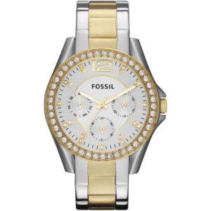 Fossil Women’s Quartz Two-tone Stainless Steel Silver Dial 38mm Watch ES3204