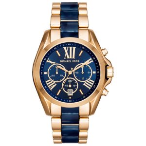 Michael Kors Men’s Quartz Two Tone Stainless Steel Blue Dial 43mm Watch MK6268