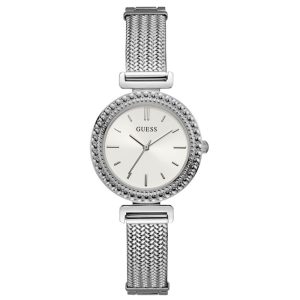 Guess Women’s Quartz Silver Stainless Steel White Dial 32mm Watch W1152L1
