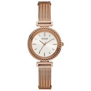 Guess Women’s Quartz Rose Gold Stainless Steel White Dial 32mm Watch W1152L3
