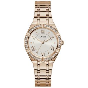 Guess Women’s Quartz Rose Gold Stainless Steel White Dial 36mm Watch GW0033L3