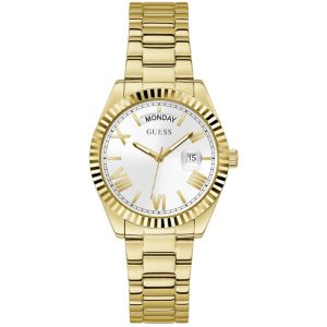 Guess Women’s Quartz Gold Stainless Steel White Dial 36mm Watch GW0308L2