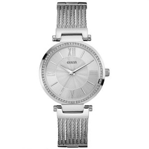Guess Women’s Quartz Silver Stainless Steel Silver Dial 36mm Watch W0638L1