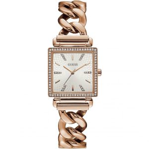 Guess Women’s Quartz Rose Gold Stainless Steel Silver Dial 28mm Watch W1030L4