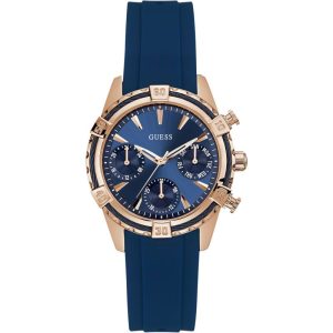 Guess Women’s Quartz Blue Silicone Strap Blue Dial 37mm Watch W0562L3