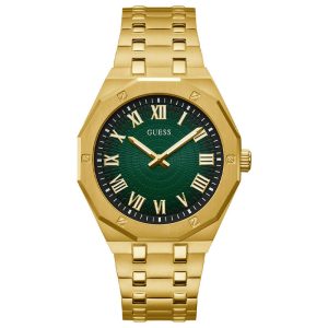 Guess Men’s Quartz Gold Stainless Steel Green Dial 42mm Watch GW0575G2