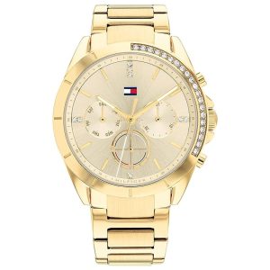 Tommy Hilfiger Women’s Quartz Gold Stainless Steel Gold Dial 38mm Watch 1782385