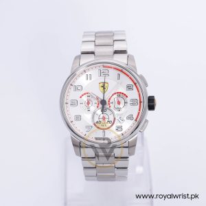 Ferrari Men’s Quartz Silver Stainless Steel Silver Dial 44mm Watch 830055