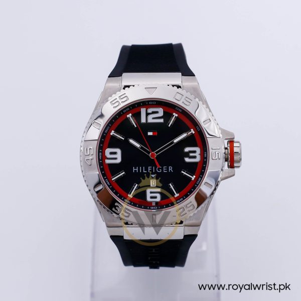 Tommy Hilfiger Men’s Quartz Black Silicone Strap Black Dial 48mm Watch 1791034