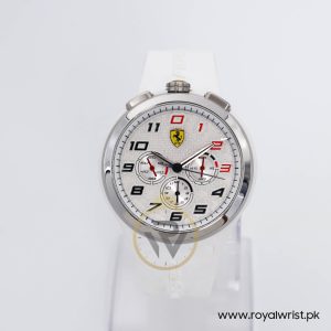 Ferrari Men’s Quartz White Silicone Strap White Dial 48mm Watch 830102